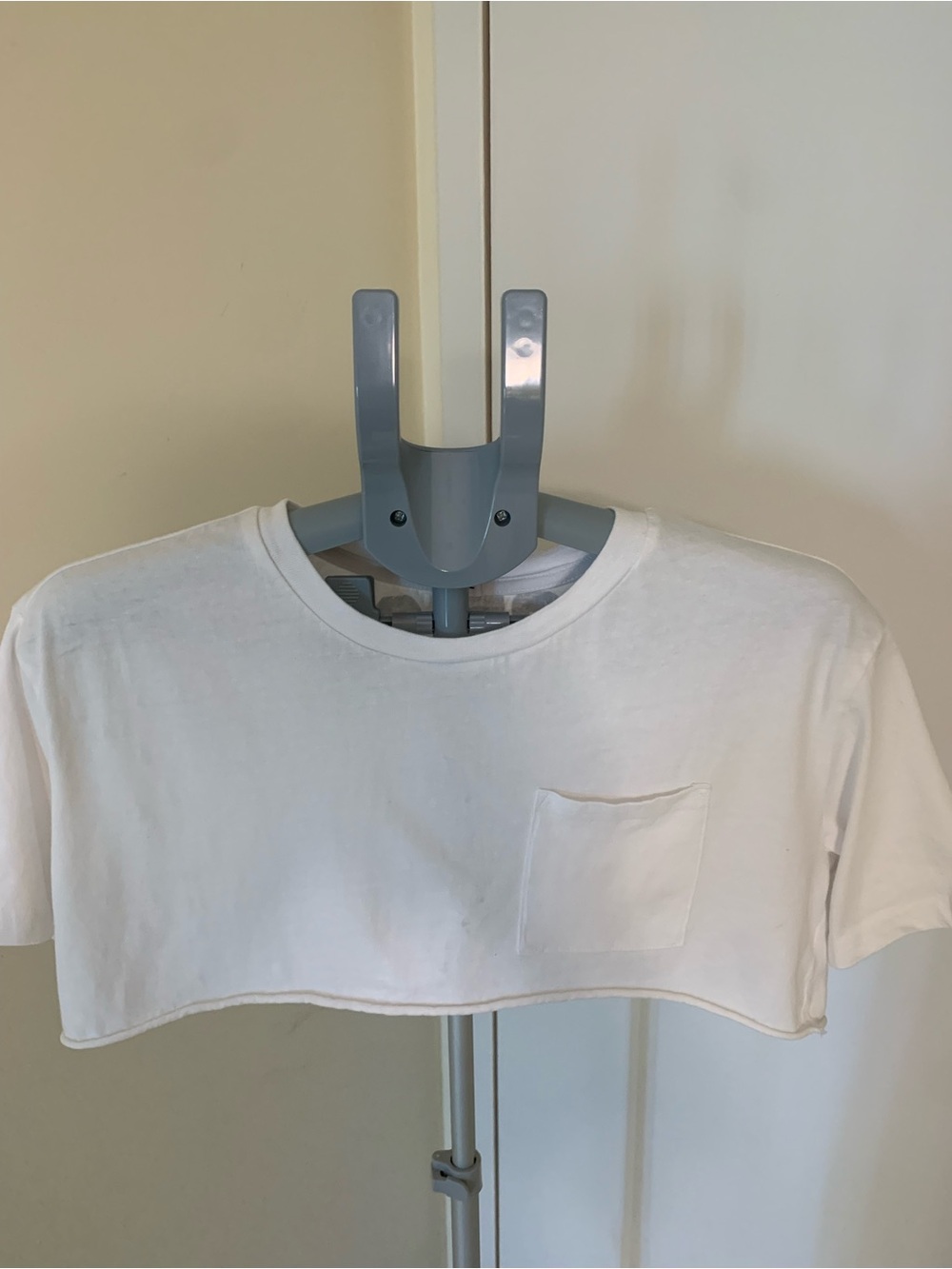 Garage Kids White Cropped Tank Top with Chest Pocket